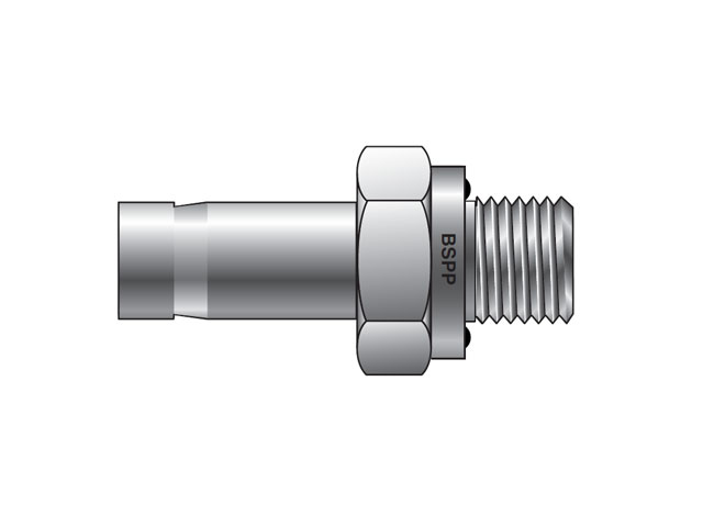 4-4R-ED T2HF-S CPI Inch Tube BSPP Tube End Male Adapter with ED Seal - R-ED T2HF